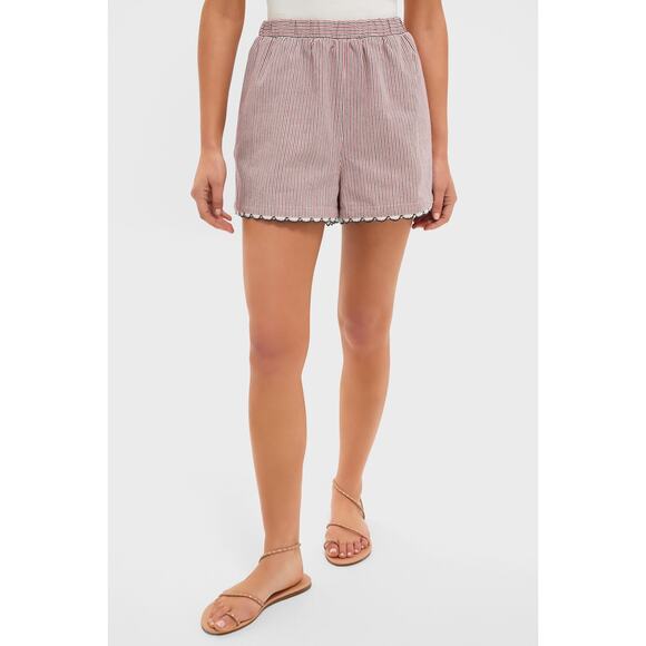 TUCKERNUCK Red and Blue Stripe Nolan Shorts Size M NWT Retail $98 Tuckernuck